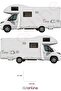 2 Pieces Caravan Sticker - Camping Sticker - Camp Life Sticker - 120x31 Cm