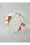 Newborn 0-3 Months Pink Floral Feather 3 Piece Snap-On Bodysuit Set (BOXED) - 2