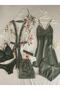 Boxed 6-Piece Satin Certsom Nightdress Pajama Lingerie Dowry Set