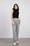 Gray Cross Waist Palazzo Pants - 2