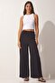 Women's Black Cotton Viscose Palazzo Trousers BV00076 - 2