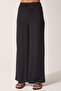 Women's Black Cotton Viscose Palazzo Trousers BV00076 - 4