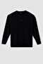 Boxy Fit Crew Neck Sweatshirt - 6