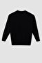 Boxy Fit Crew Neck Sweatshirt - 8