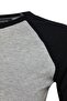 Gri Reglan Kol Ribana Fitted/Vücuda Oturan Crop Örme T-Shirt TWOAW24TS00000 - 7