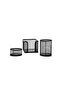 Metal Office Set Black (3-Piece Document Rack, Pen Holder, Paper Holder, Paper Clip, Dustbin) - 4