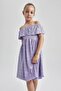 Girl's Wide Collar Sleeveless Dress