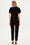 Women's Black Elastic Waisted Relax Fit Pants L3164Az.19Sm.Bk27 - 2