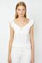 Women's Ruffle Detailed Short Sleeve Blouse - 16