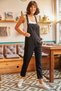 Women's Black Denim Gardener Salopet SLP-19000032 - 3