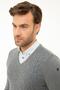 Men's Grey Melange Slim Fit Knitwear Sweater G021GL0TK.000867149 - 2