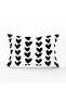 Black Heart Patterned Digital Printed Decorative Rectangular Pillow Case - 45X65 cm