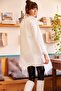 Women's White Shirt Collar Asymmetrical Tunic TNK-19000034 - 5