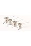 Patterned Cast Iron Coffee Pot Set of 4 - 6