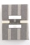 Luke Bold 100% Cotton Double Washed Yarn-Dye Striped Duvet Cover Set Anthracite - 5