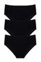 Women's Black High Waist Bato Panties 3-Pack