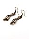 Dangle Cat Bronze Antique Metal Women's Earrings E412