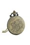 Chain Pocket Watch with Crescent and Star Turkish Flag Design Pocket Watch - 5