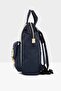 Navy Blue Women's Pocketed Mother Baby Bag with Logo M000003884 - 3