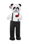 Panda Plush Animal in Black Overalls - Original Standing - 2