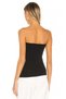 Women's Black Strapless Jersey Crop Top - 2