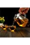 750 ml Luxury Tea & Coffee Pot - Borosilicate Glass, Pyramid Design with Steel Strainer and Lid - 2