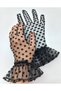 Lara Polka Dot Evening Dress Bridal Gloves Black - 2