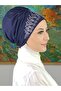 نموذج الأميرة غطاء محرك السيارة باللون الأزرق الداكن مع أحجار فضية - 2