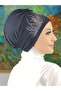 Gorgeous Model Black Bonnet with Silver Stones - 2