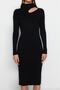 Siyah Midi Cut Out/Pencere Detaylı Triko Elbise TWOAW24EL00028 - 5