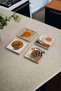 Bohemian Minimal Theme Natural Stone Travertine Coasters Set of 4