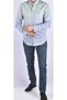 5655-400 DORS SLIM FIT SHIRT/GREEN/S