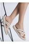 FLAT MASSAGE SOLE NEW TREND CROSS PATTERNED DAILY SPORTS SLIPPERS - 2