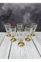 Coffee Glass Water Glass 6 Pieces Gold Gilded Luxury 75 ml - 3