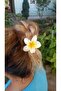 Lotus Flower Pastel White Color Latch Buckle (8cm) - 2