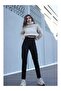 Tess High-Waisted Black Mom Jeans Power Stretch Fabric Stretchy Denim Pants - 3