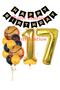 Basketball Concept 17 Years Old Balloon Set Basketball Theme Birthday Balloon Set