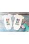 Special Design Mother and Father-2 Double Baby Bodysuit White Bodysuit