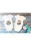 Special Design Licensed Cute Koala Giraffe Double Baby Bodysuit White 2-Piece Baby Bodysuit