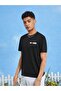 Plus Size Tom and Jerry Front and Back Detailed Oversize Crew Neck 100% Cotton Black T-shirt - 6