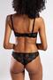 Gcolors a Plus Black Lace Padded Balconette Push up Bra - 2