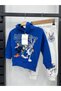 Unisex Looney Tunes Printed Hooded Sweatshirt and Tracksuit Kids Top and Bottom Set - 6
