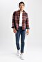 Regular Fit Polo Neck Checked Lumberjack Long Sleeve Shirt A7070Ax23Au - 2