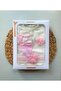 Newborn 0-3 Months Pink Floral Feather 3 Piece Snap-On Bodysuit Set (BOXED) - 3