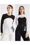Flat Collar Neck Collar Sleeves 2 Pieces (1 Piece Black-1 Piece White)