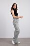 Gray Cross Waist Palazzo Pants - 5