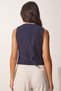 Women's Navy Blue V-Neck Stylish Ayrobin Vest TO00067 - 4