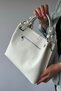 Large Size Knit Detailed 4 Compartment Women's Shoulder Bag 4031-Gd Plain White - 3