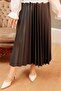 - Pleated Black Modest Skirt 4892s - 2
