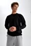 Boxy Fit Crew Neck Sweatshirt - 3